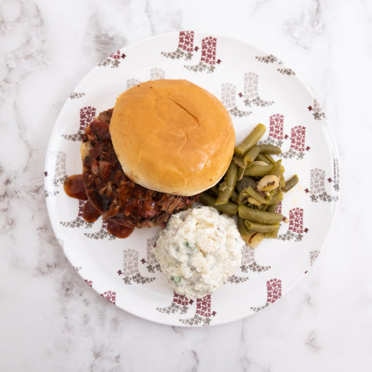 Texas Cowboy Boots Melamine Dinner Plates