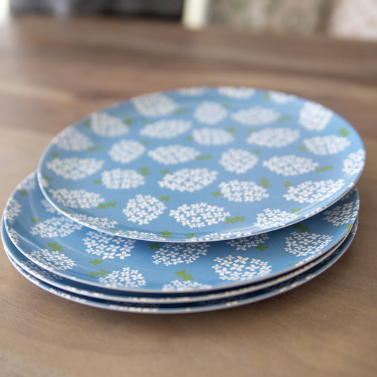 Alabama Hydrangea Melamine Dinner Plates