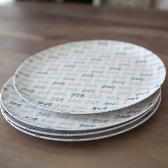 Florida Sand Crabs Melamine Dinner Plates
