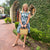 Americana Floral Tiered Dress