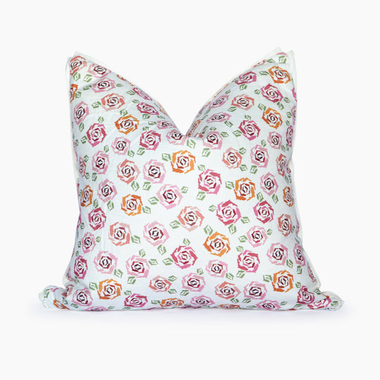 Florida Roses Square Pillow Cover Only