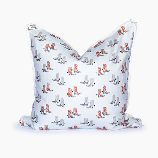 Texas Cowboy Boots Square Pillow Cover Only