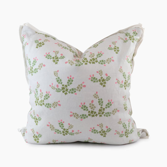 Texas Prickly Pear Cactus Square Pillow Cover Only